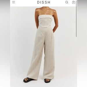DISSH matching linen top and pants set